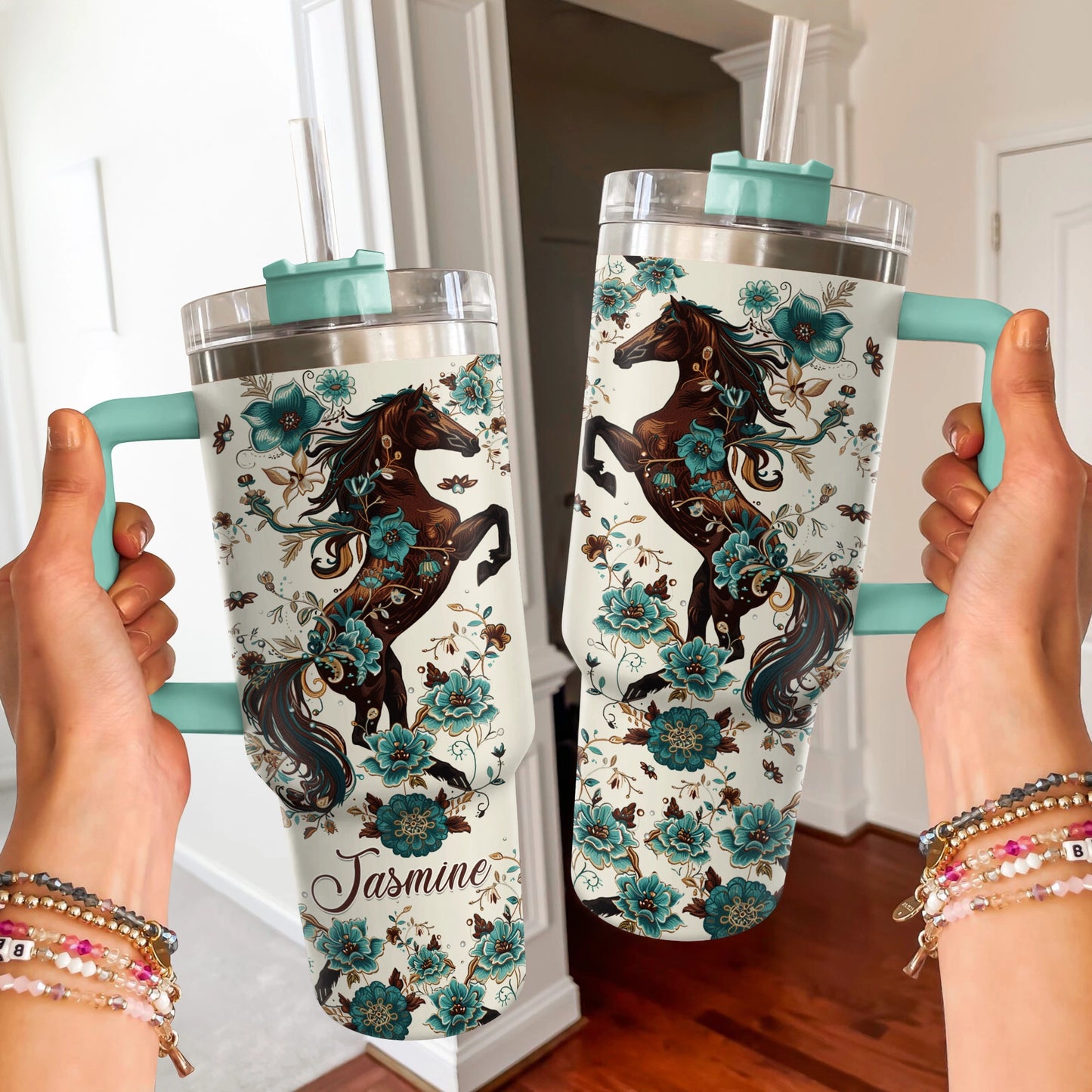 Shineful Tumbler Personalized Horse Equine Elegance