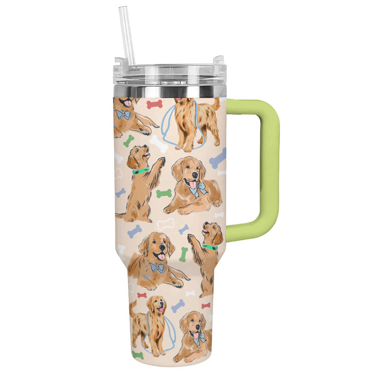 Dog 40 Oz Shineful™ Tumbler Golden Retriever Nl09 Green 40Oz