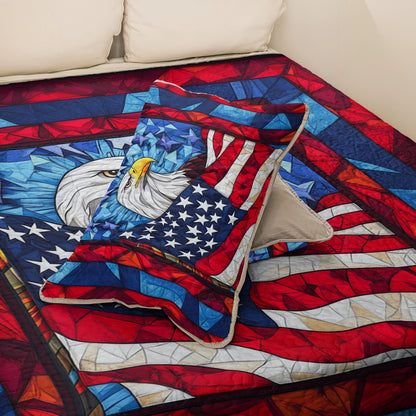 Shineful All Season Quilt 3-Piece Set Patriot's Pride American