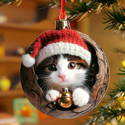 Shineful Acrylic Ornament Kitty Christmas