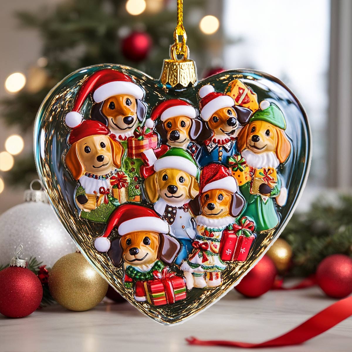 Shineful Acrylic Ornament Festive Dog