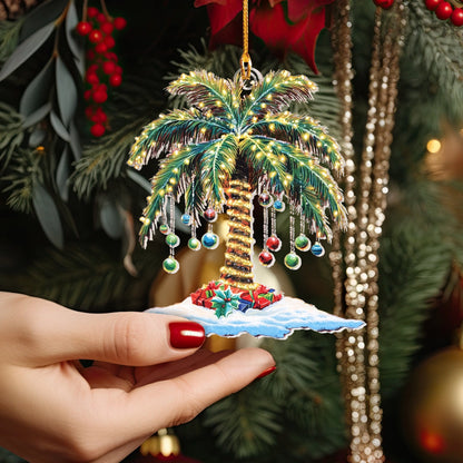 Shineful 2D Acrylic Ornament - Festive Christmas Palm