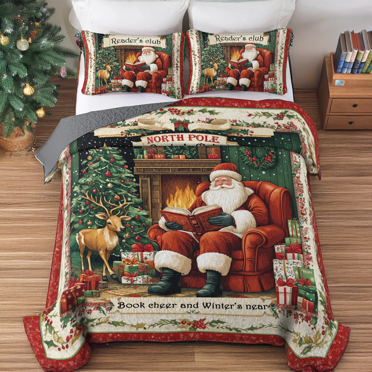 Shineful All Season Quilt 3-Piece Set Winter Wonderland Reader's