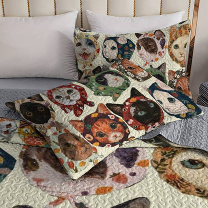 Shineful All Season Quilt 3-Piece Set Cat-tastic Collection