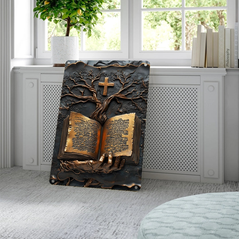 Shineful 2D Metal Sign Tree of Life in Scripture