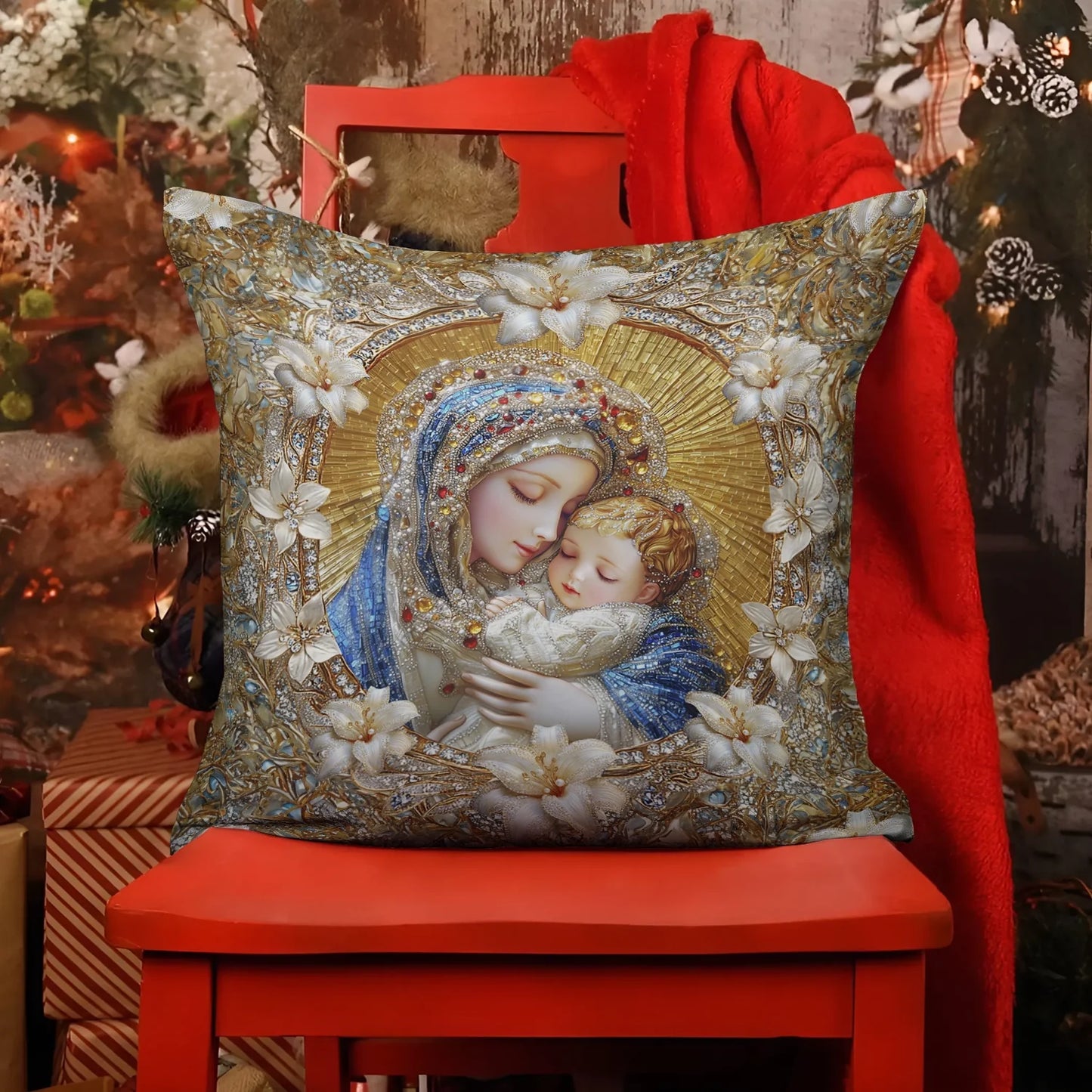 Shineful 2D Print Cushion Cover, Pillowcase, Pillows Covers - Holy Embrace