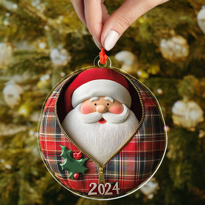 Shineful 2D Acrylic Ornament Santa Surprise