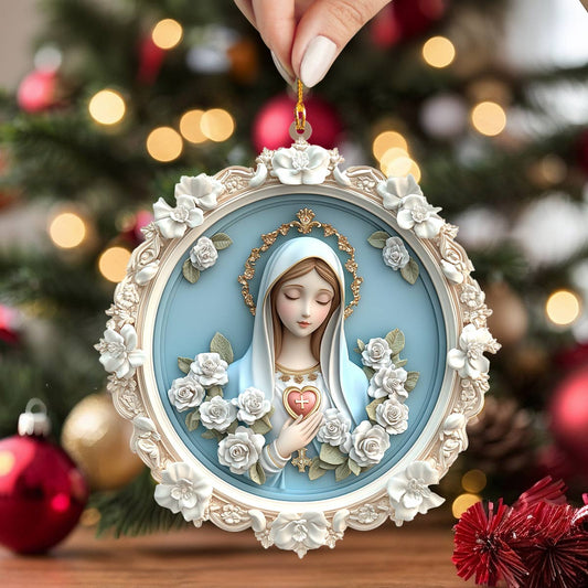 Shineful 2D Acrylic Ornament Blessed Virgin Mary Christmas