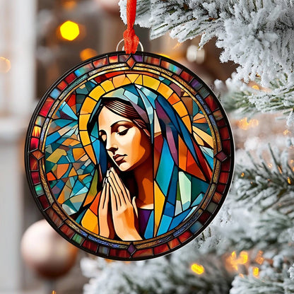 Glänzendes 2D-Acryl-Ornament „Mary's Grace“ 