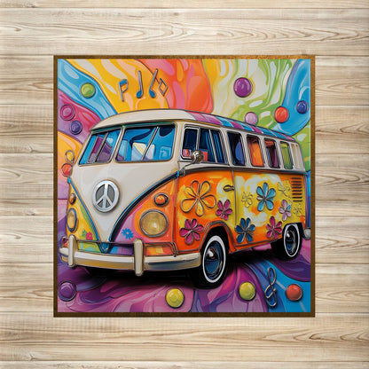 Shineful 2D Metal Sign Hippie Colorful