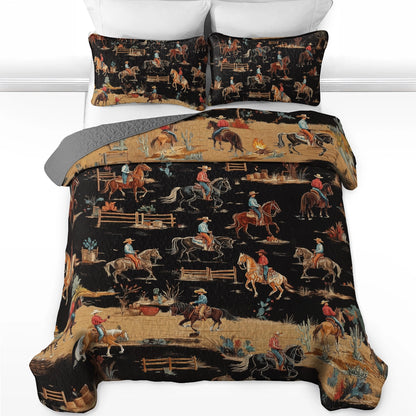 Shineful All Season Quilt 3-Piece Set - Cowboy Trail Dreams