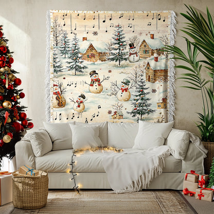 Shineful Woven Tapestry Throw Blanket - Snow Melody