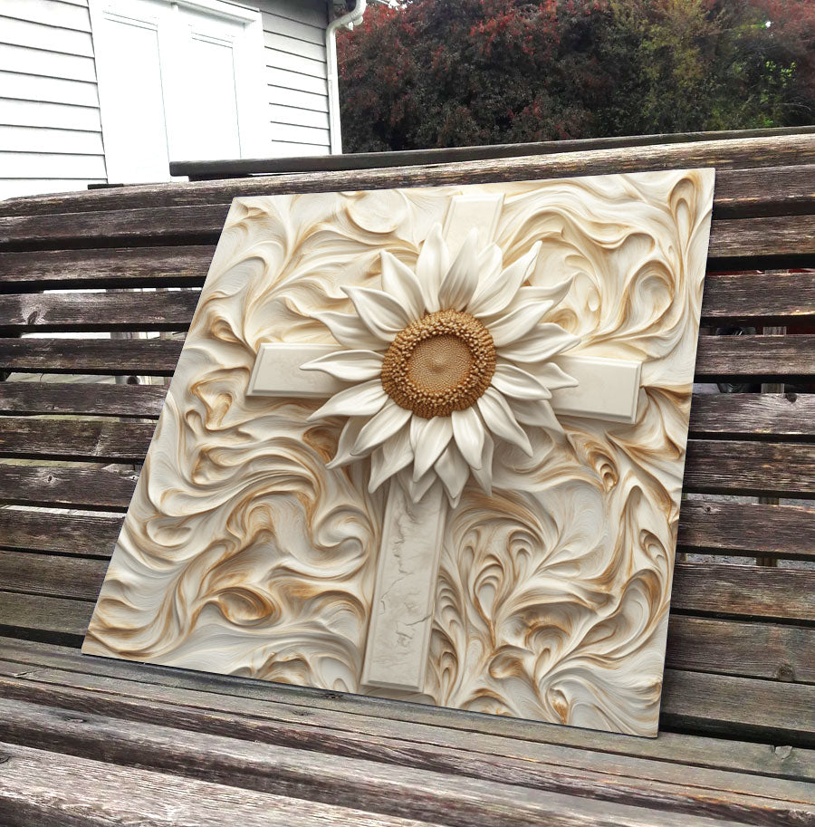 Shineful 2D Metal Sign Sunflower Hope Love