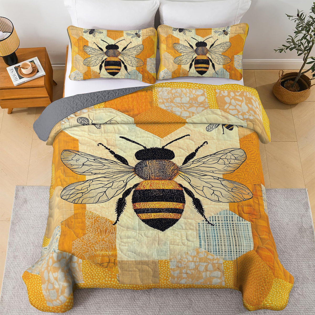 Shineful All Season Quilt 3-Piece Set - Hive Vibes