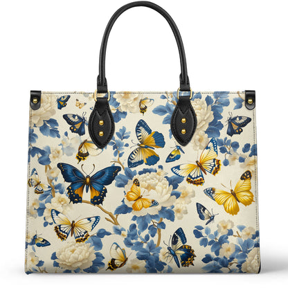 Shineful Leather Bag Butterfly Garden Royal