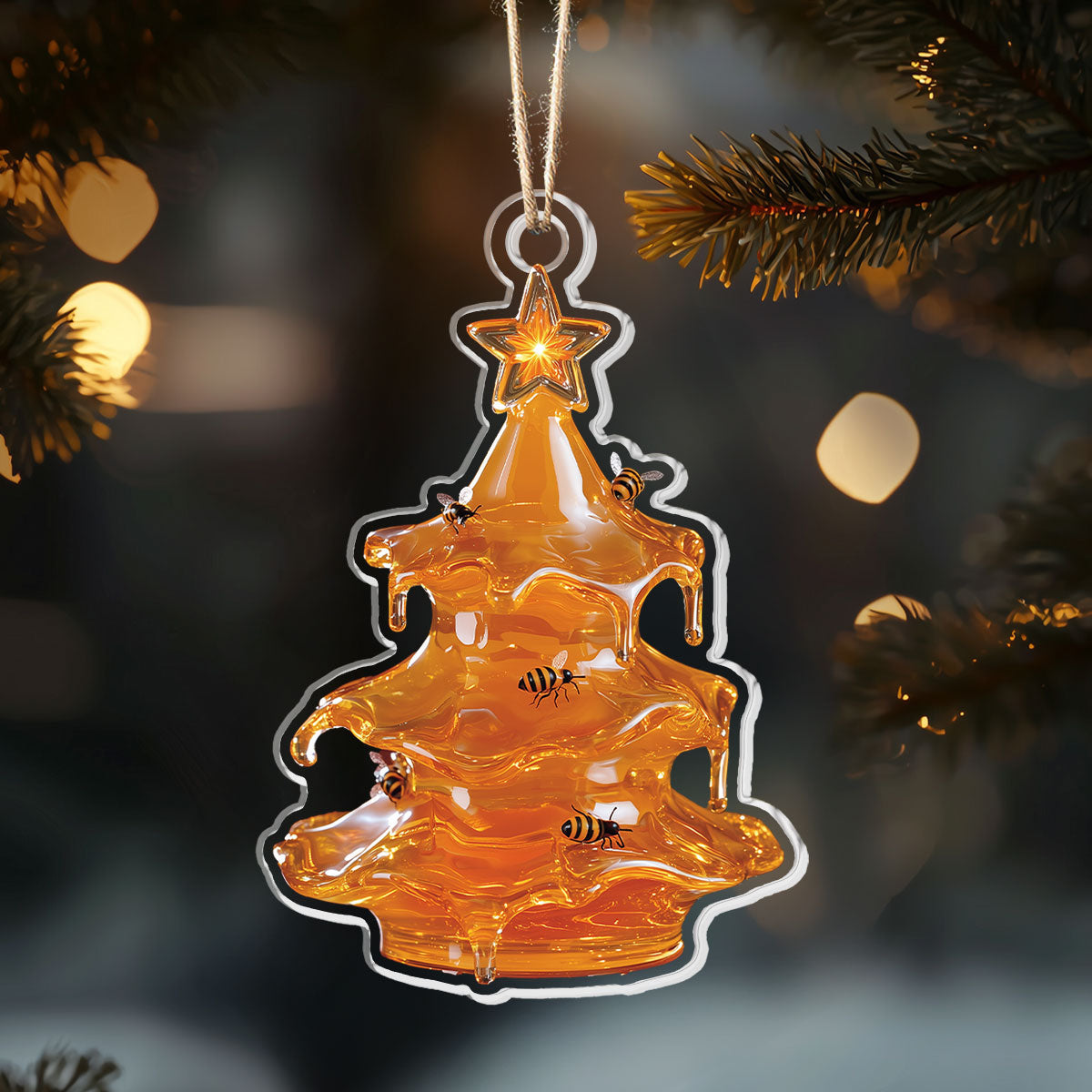 Shineful 2D Acrylic Ornament - Honey Christmas Tree