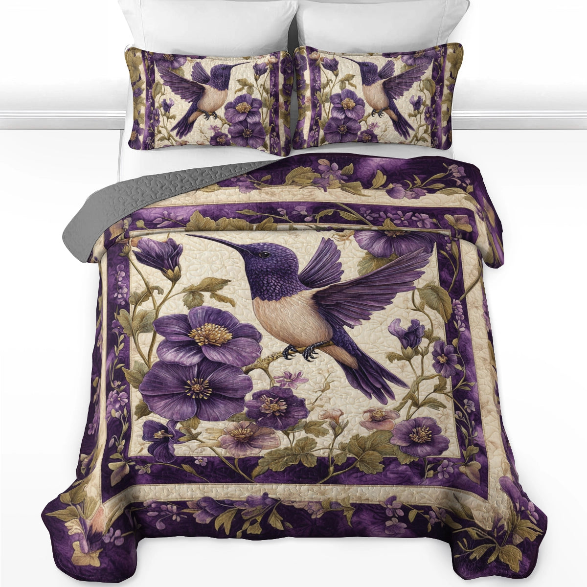 Shineful All Season Quilt 3-teiliges Set Violet Wings Sanctuary