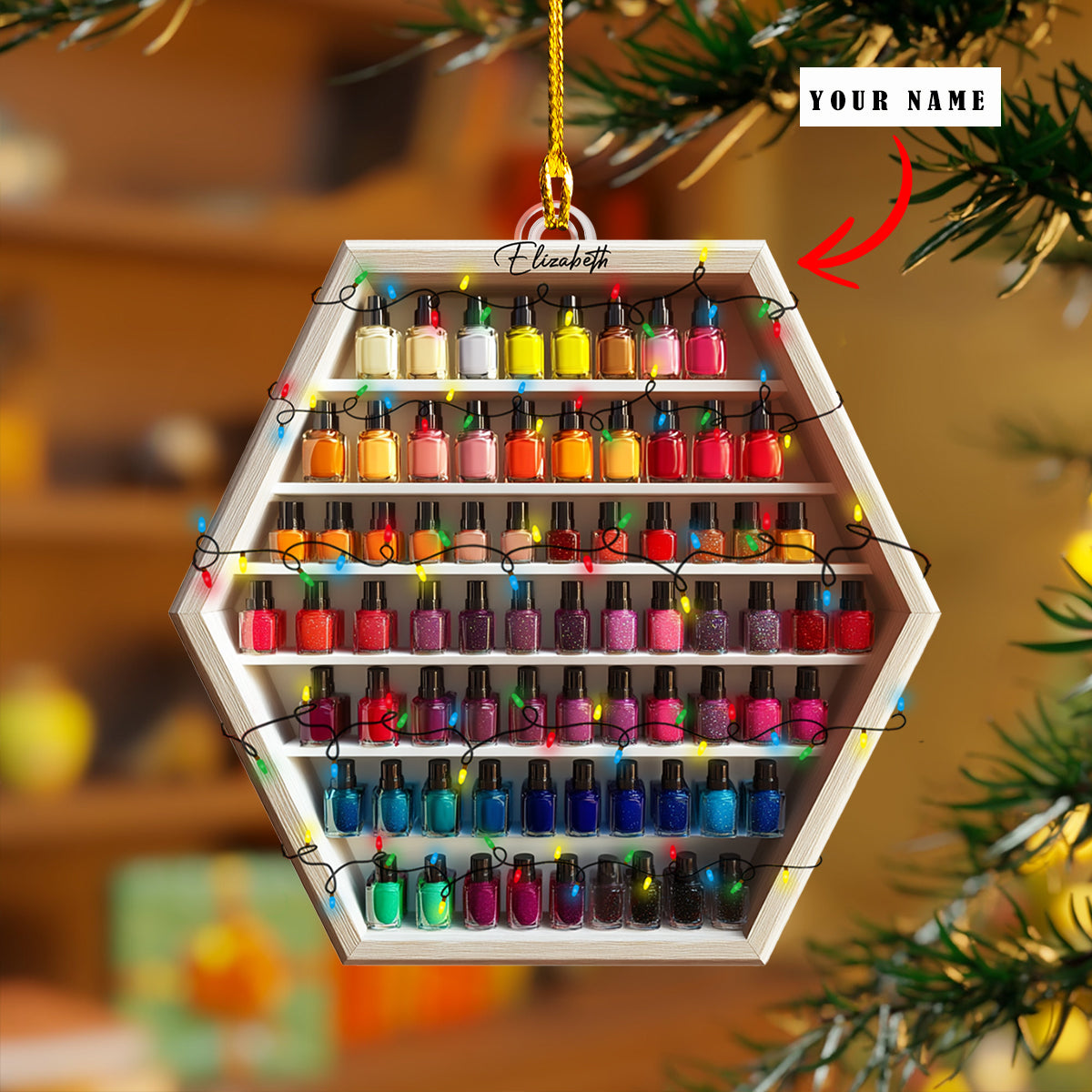 Shineful 2D Acrylic Ornament Personalized Nail Polish Shelf