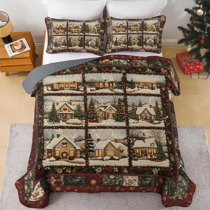 Shineful All Season Quilt 3-Piece Set - Winter Village