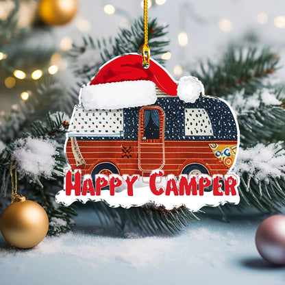 Shineful 2D Acrylic Ornament Christmas Happy Camper