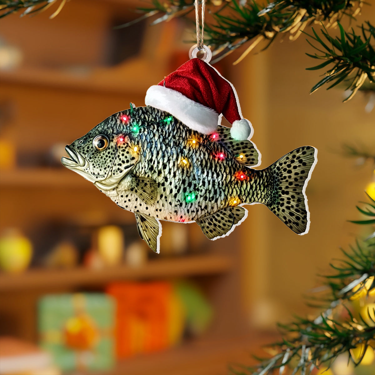 Shineful 2D Acrylic Ornament Christmas Fishing