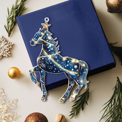 Shineful 2D Acrylic Ornament Shimmering Unicorn Christmas