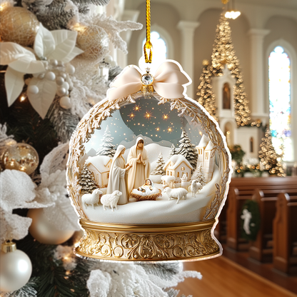 Shineful 2D Acrylic Ornament Golden Light Of The Nativity