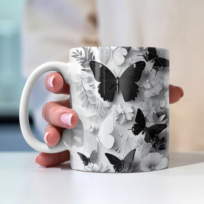 Shineful Ceramic Mug Whispering Butterfly Petals