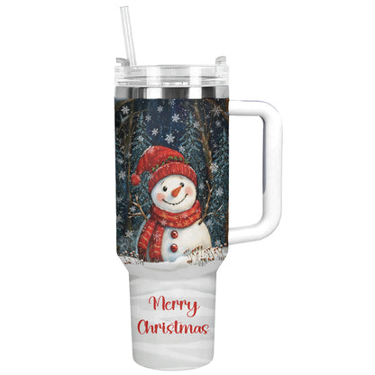 Bonhomme de neige de la forêt d'hiver Shineful Tumbler