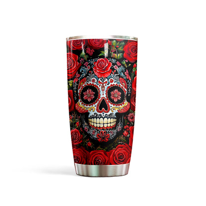 Shineful 20oz Tumbler - Roses & Sugar Skull Elegance