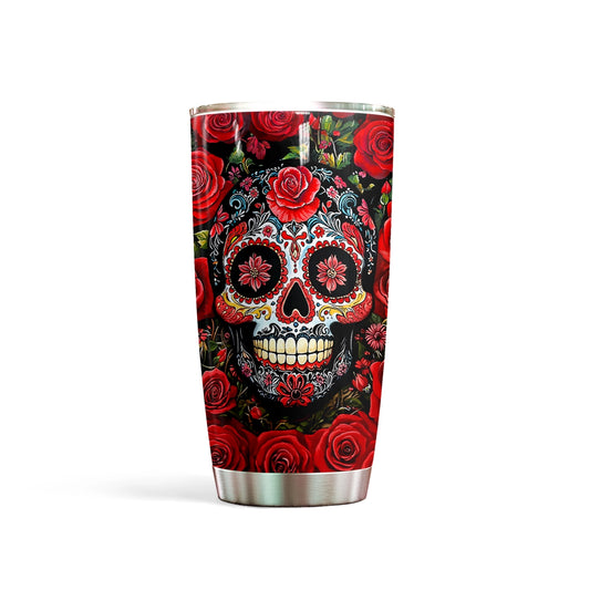 Shineful 20oz Tumbler - Roses & Sugar Skull Elegance