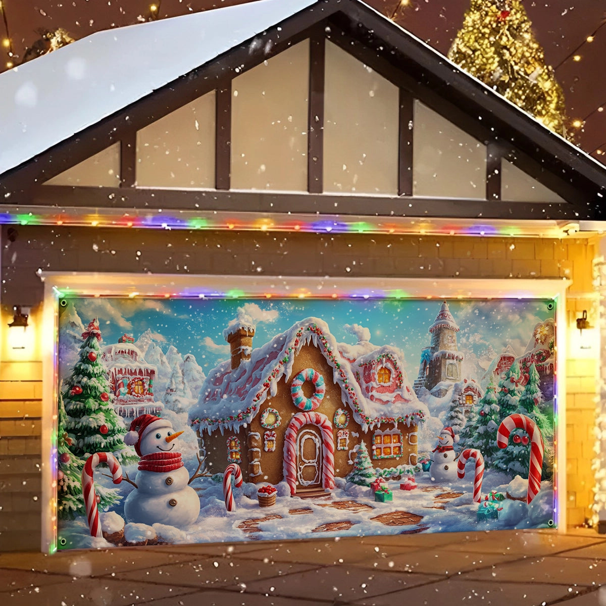 Shineful Garage Door Banner Decoration - Gingerbread Wonderland