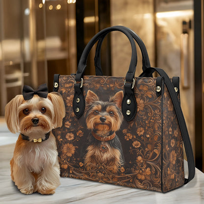 Shineful Leather Bag Timeless Yorkie Charm