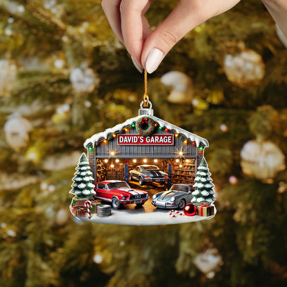 Shineful 2D Acrylic Ornament Personalized Classic Car Garage