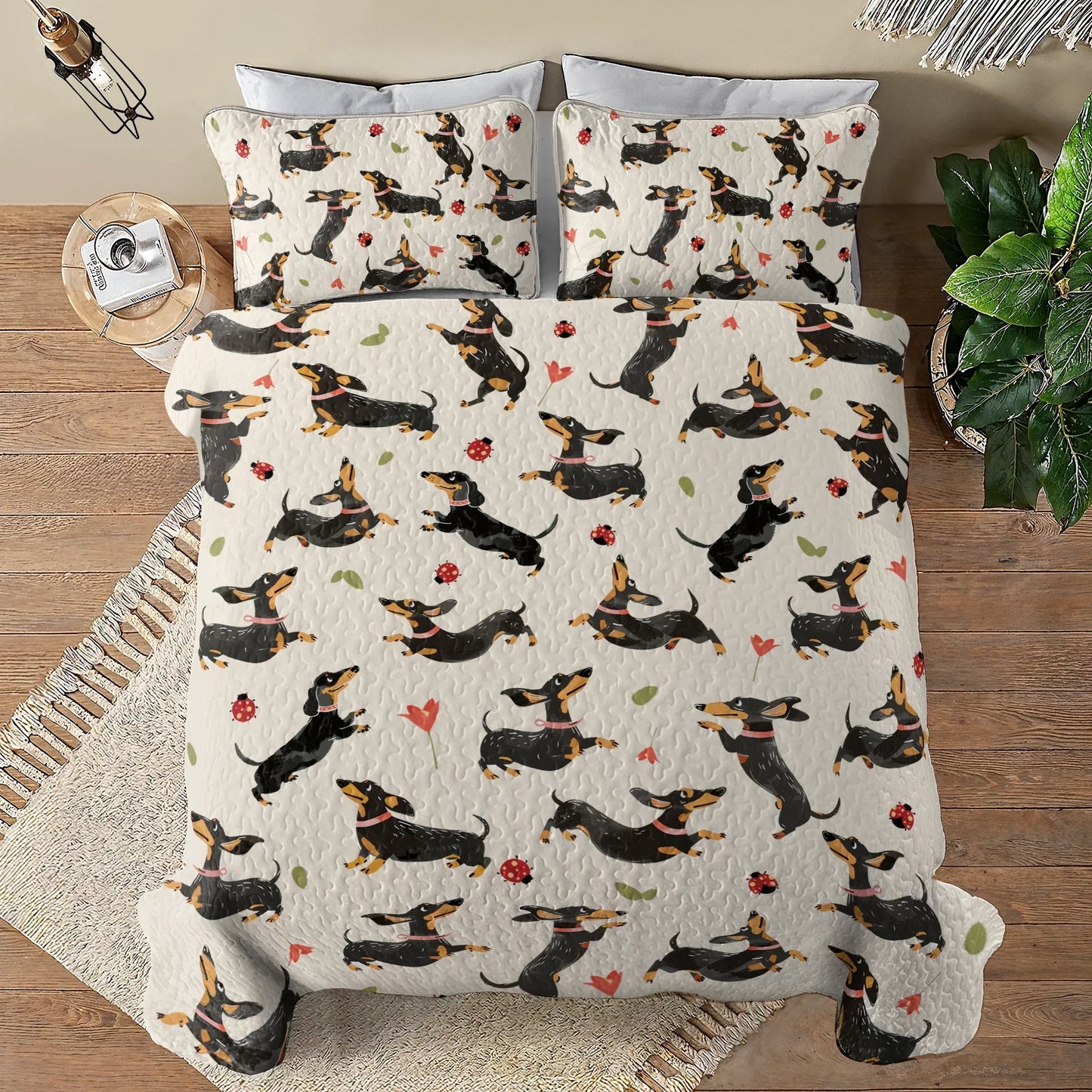 Shineful All Season Quilt 3-Piece Set Doxie Delight