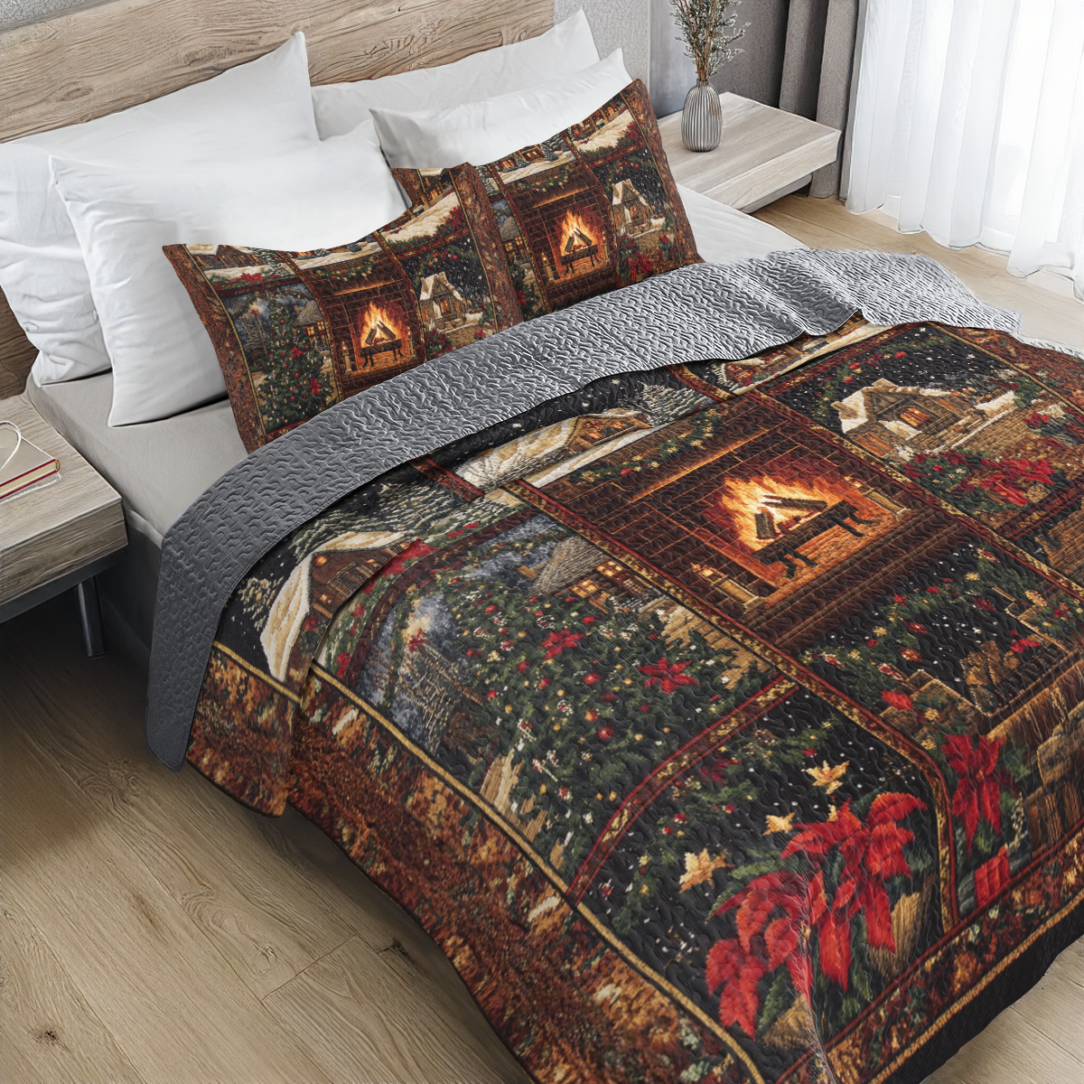 Shineful All Season Quilt 3-Piece Set - Timeless Christmas Memories