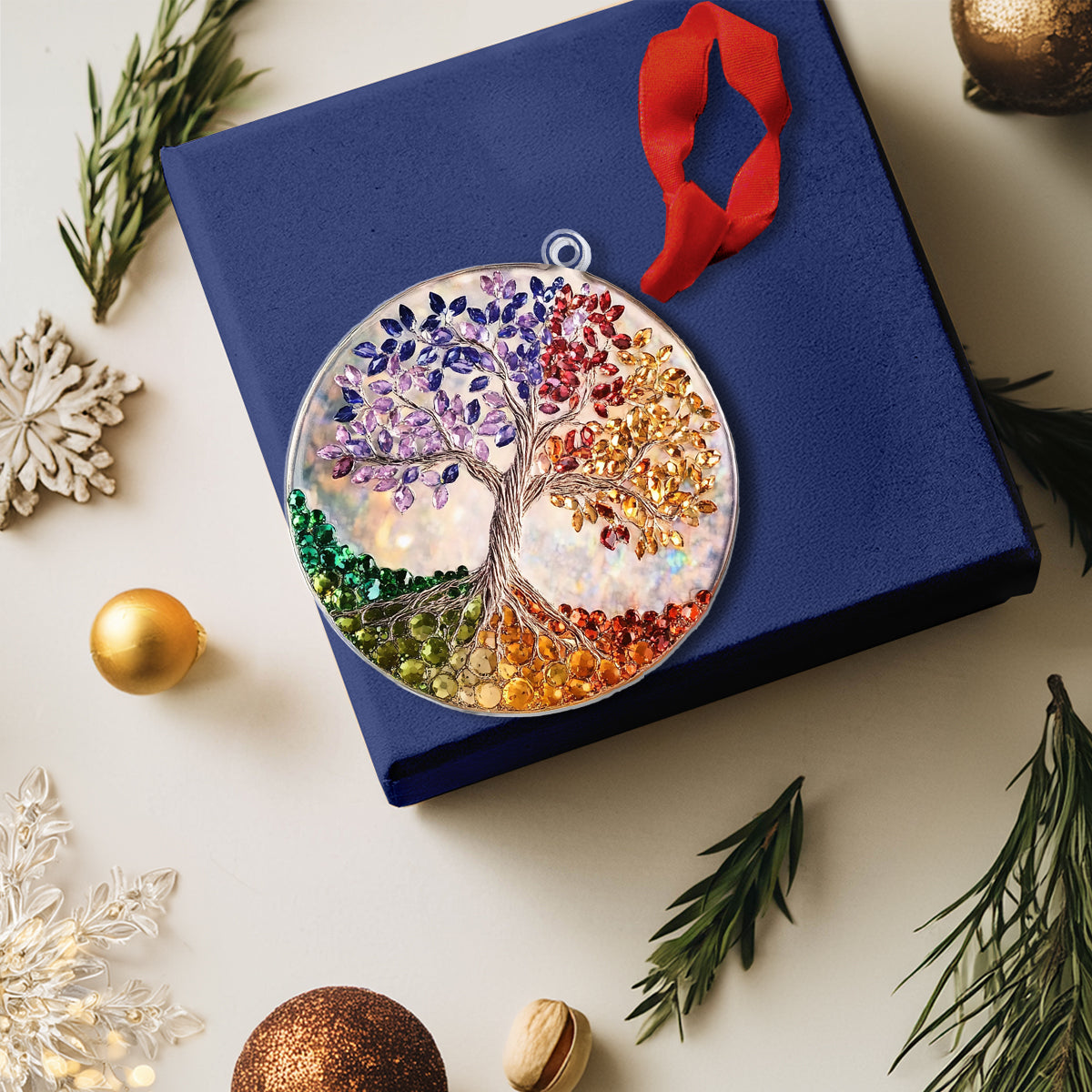 Shineful 2D Acrylic Ornament Four Season Tree Of Life