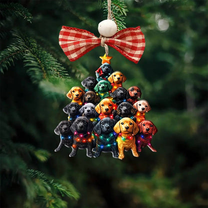 Shineful 2D Acrylic Ornament Cuteness Overload Dachshunds Christmas