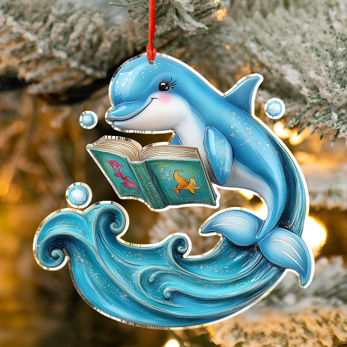 Shineful 2D Acrylic Ornament - Whimsical Readers: Animal Adventures in Books