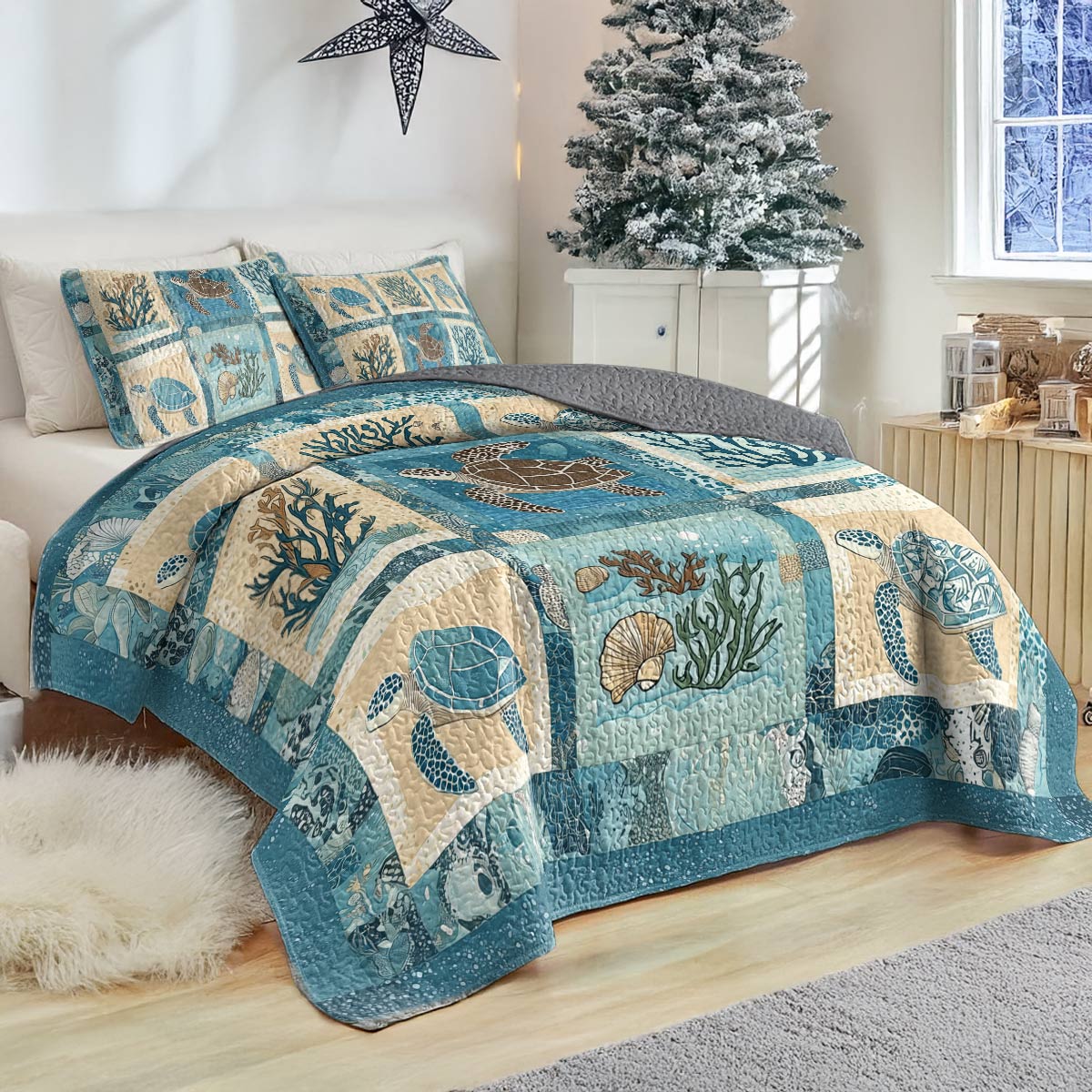 Shineful All Season Quilt 3-Piece Set - Coastal Harmony