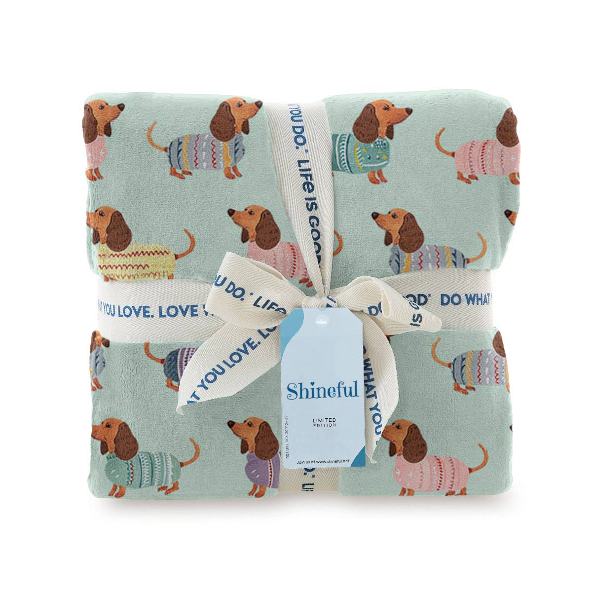 Shineful Fleece Blanket Colorful Dachshunds Ver2