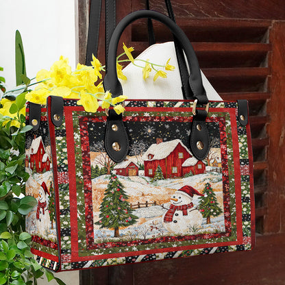 Shineful Leather Bag Snowman's Christmas Dream