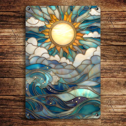 Shineful 2D Metal Sign Sunlit Sea Harmony