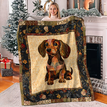 Shineful Fleece Blanket Dachshund Delight