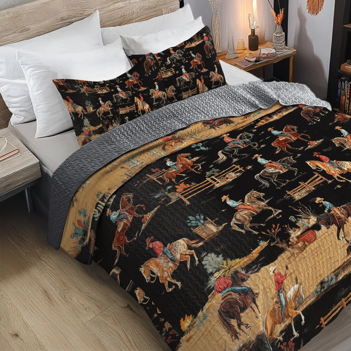 Shineful All Season Quilt 3-Piece Set - Cowboy Trail Dreams