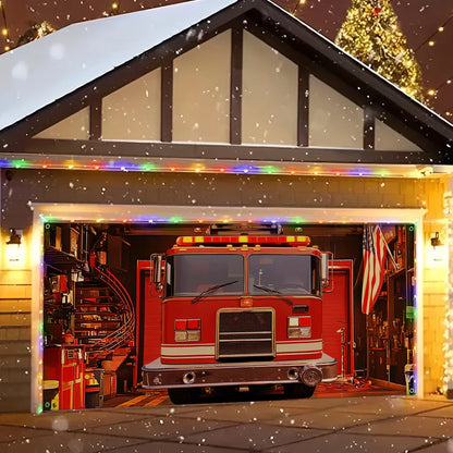 Shineful Garage Door Banner Decoration - Firefighter Station Glory