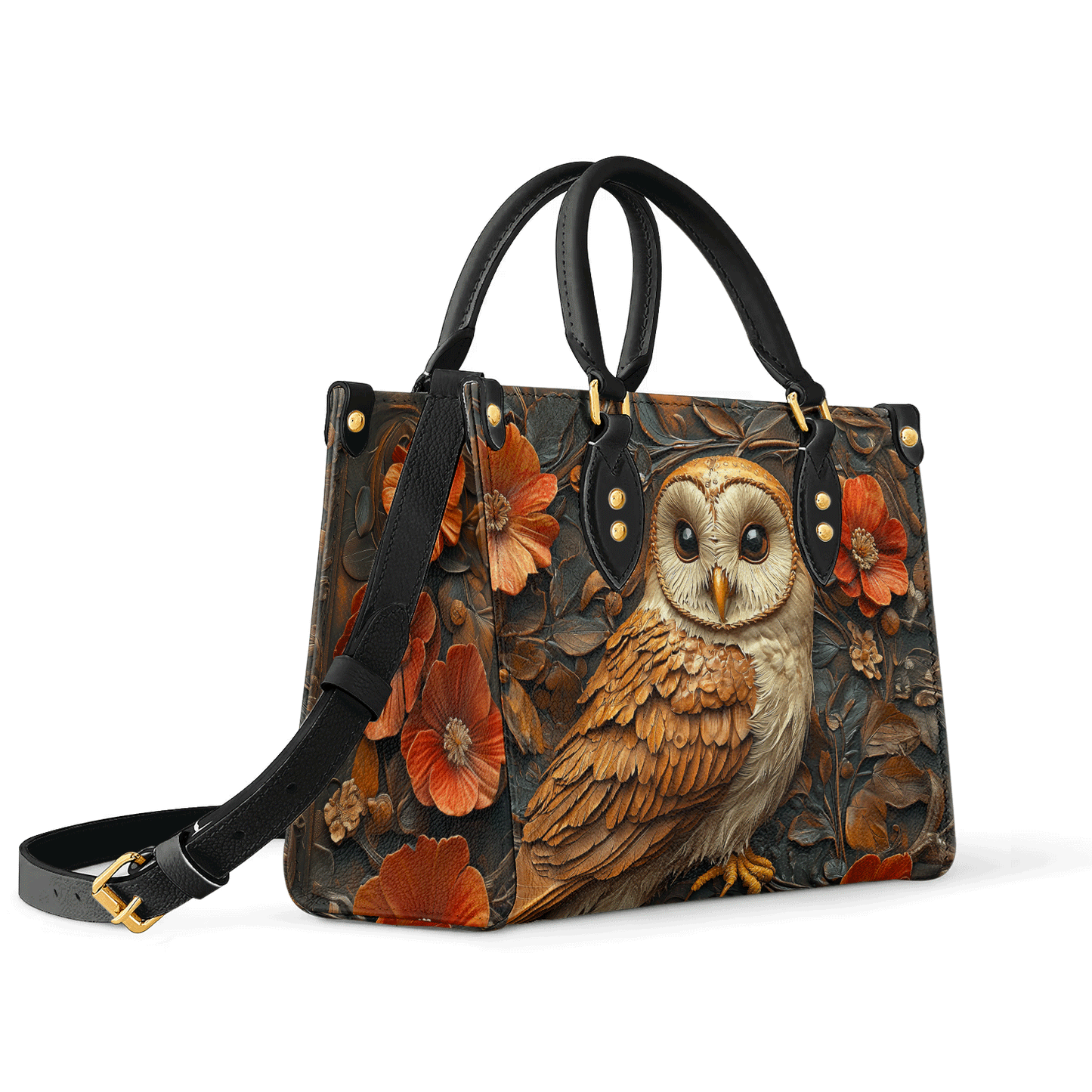 Shineful Leather Bag - Autumn Majesty Owl