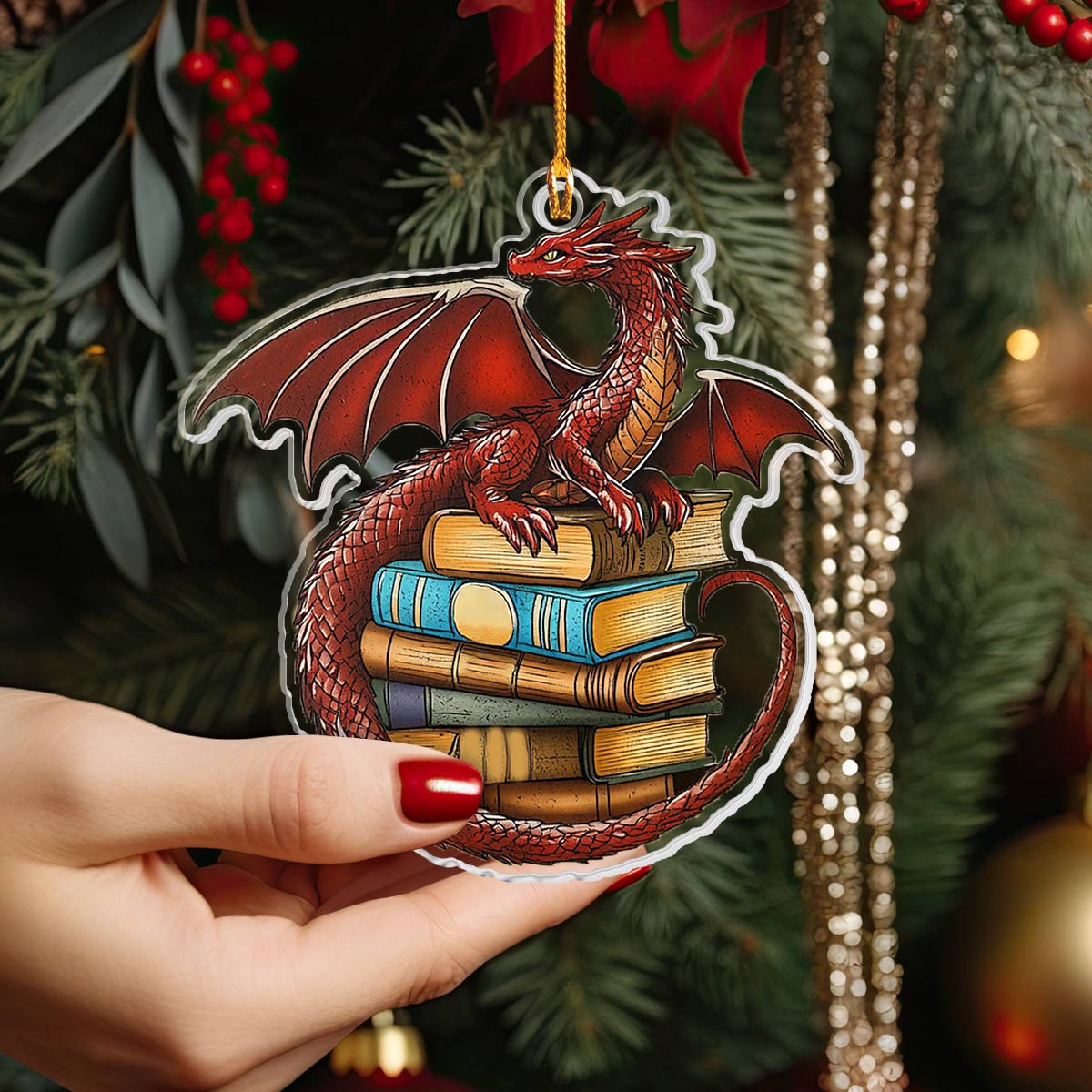 Shineful Acrylic Ornament Literary Lizard