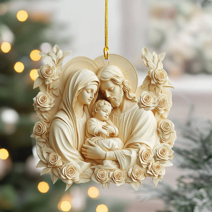 Shineful 2D Acrylic Ornament Blessed Family Holiday