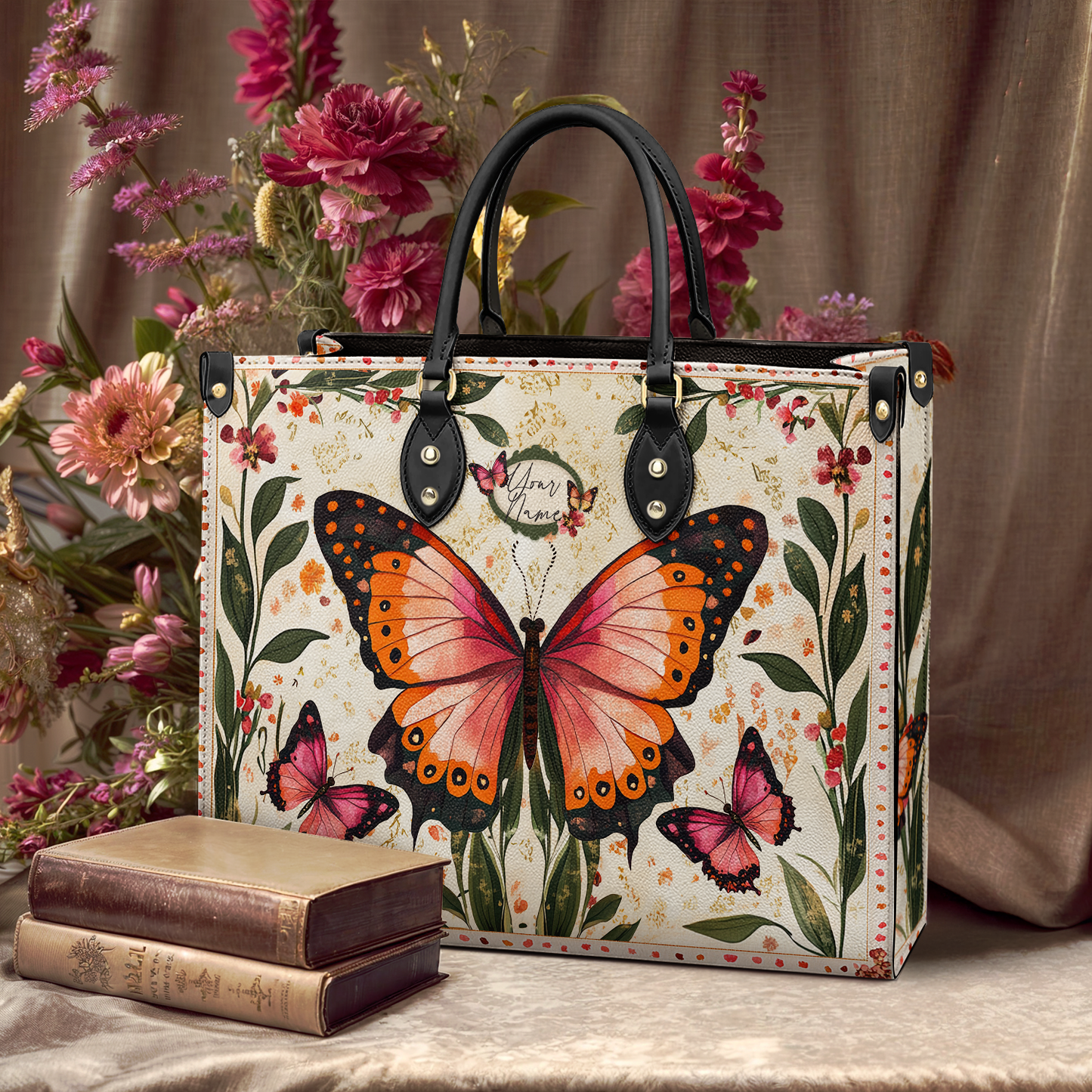 Shineful Leather Bag Winged Elegance